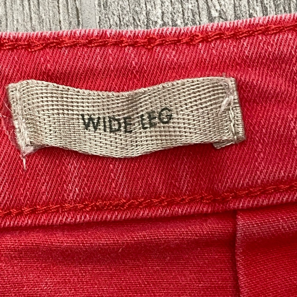 LOGO by Lori Goldstein Sunfaded Wide Leg Jeans in the color Teaberry 18W - Picture 4 of 12